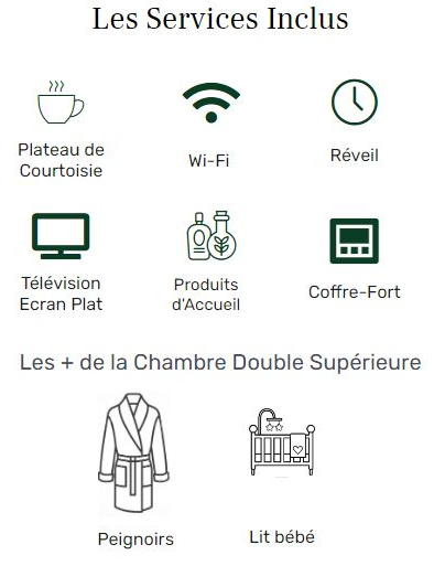 services inclus double supérieure - Hôtel Magda Champs Elysées